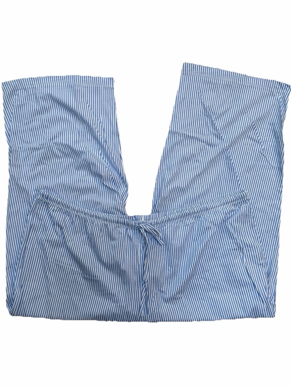 Ralph Lauren Blue White Striped Cotton Jersey Cropped PJ Pajama Set 2XL - NWT - Picture 3 of 5